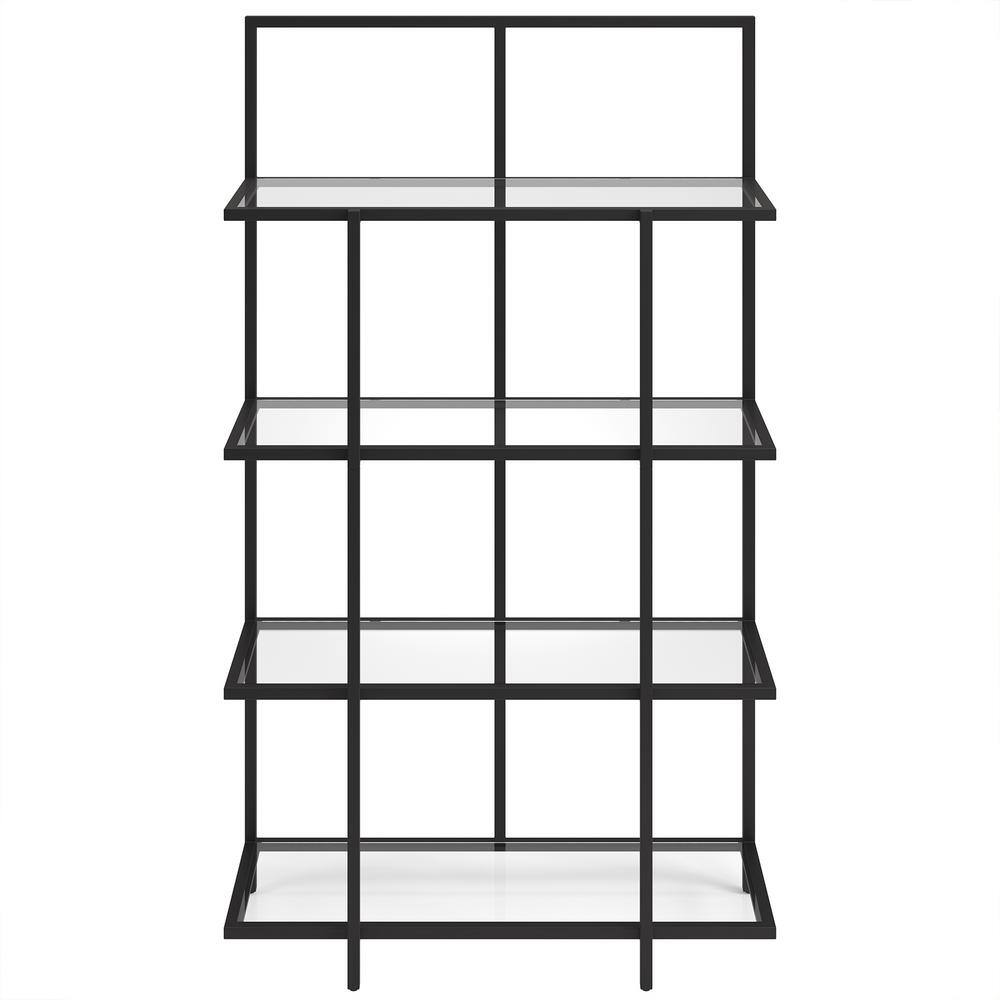 Ingels 62'' Blackened Bronze Steel and Glass Modern Etagere Bookcase