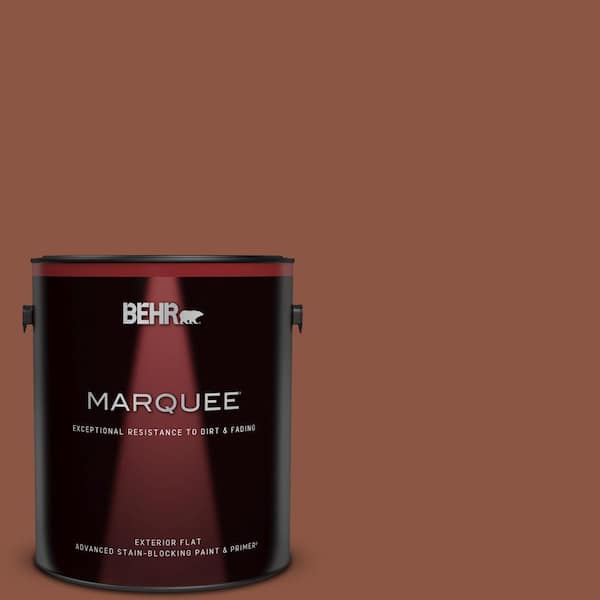 BEHR MARQUEE 1 gal. #S180-7 True Copper Flat Exterior Paint & Primer 445301  - The Home Depot