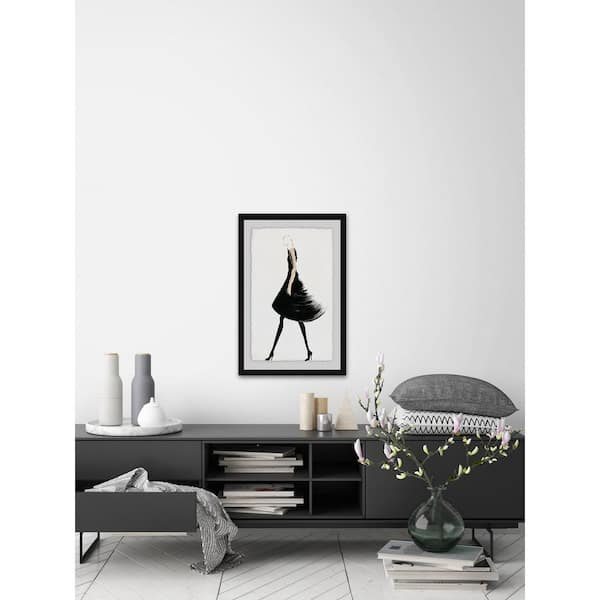 Unbranded 30 in. H x 20 in. W Brushed Black Dress" by Marmont Hill Framed Wall Art