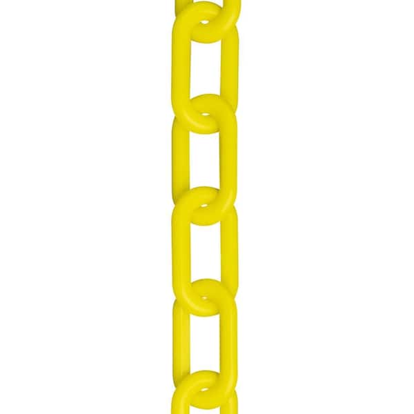 2 in. (#8, 51 mm) x 25 ft. Yellow Plastic Chain