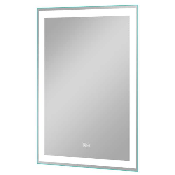 Dovelina 40 in. x 32 in. Modern Rectangle LED Bathroom Wall Mounted Vanity Mirror With Lights