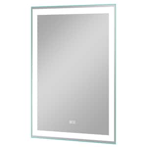 40 in. x 32 in. Modern Rectangle LED Bathroom Wall Mounted Vanity Mirror With Lights