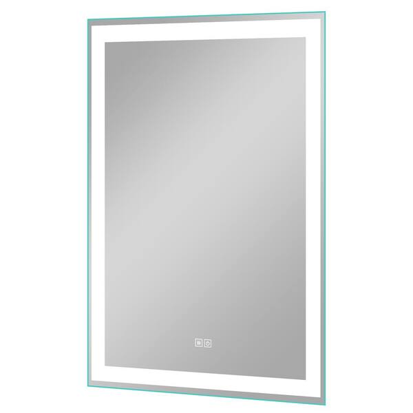 NEUTYPE 40 in. x 32 in. Modern Rectangle LED Bathroom Wall Mounted Vanity Mirror With Lights