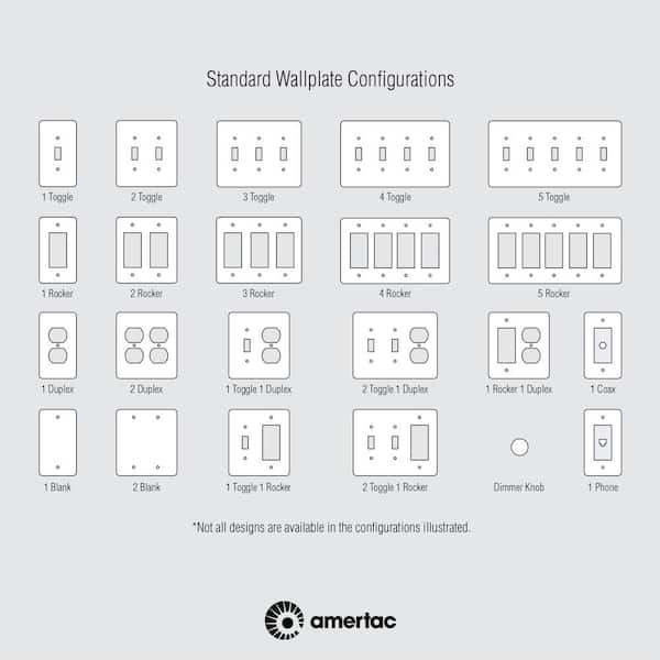 Sonoma 2 Gang Toggle Steel Wall Plate - Brushed Nickel