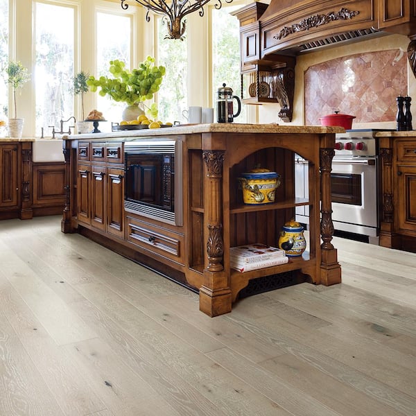 Seacliff French Oak 1/2 in. T x 5 & 7 in. W Tongue & Groove Distressed Engineered Hardwood Flooring (24.9 sq. ft./case)