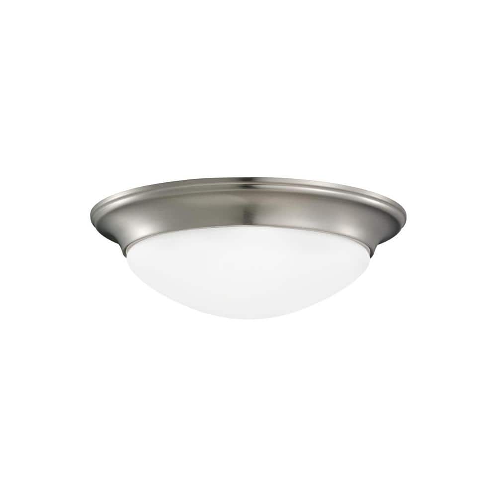 Nash Brushed Nickel 11.5" Modern Flush Mount Ceiling Light