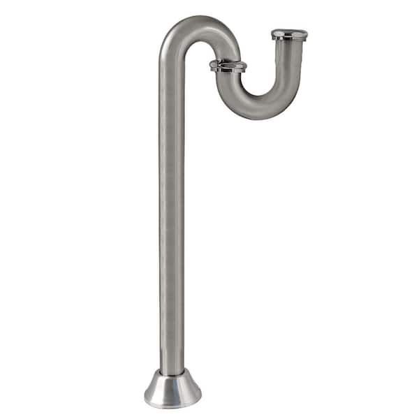 1-1/4 in. Brass S-Trap, 18-Gauge in Brushed Nickel