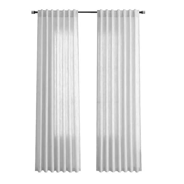 2-Panel Gray Linen Blend Curtains 52"W x 84"L, Modern Farmhouse Privacy Window Drapes