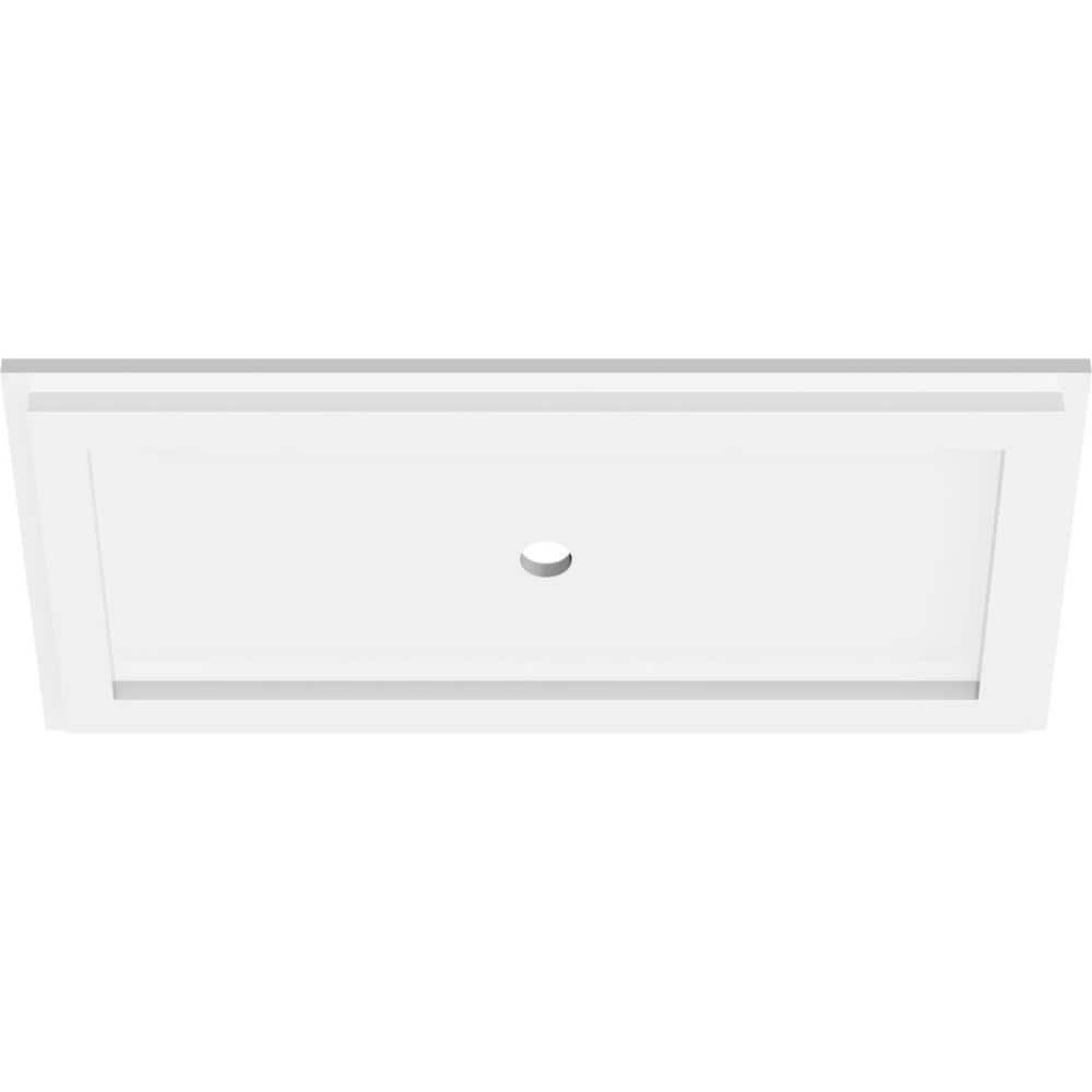 White Rectangular PVC Ceiling Medallion for Interior and Exterior