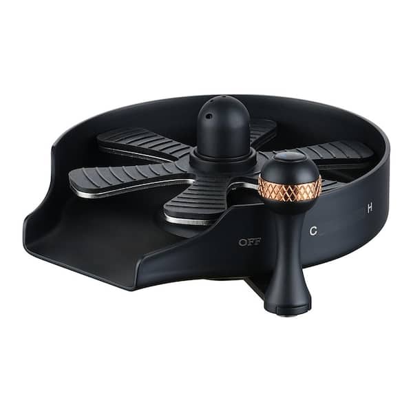 5 in. Kitchen Sink Hot and Cold Glass Rinser in Matte Black