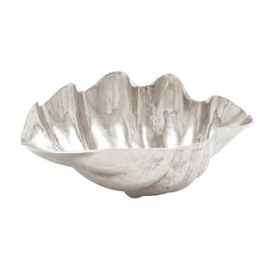 Silver Aluminum Shell Shell Decorative Bowl