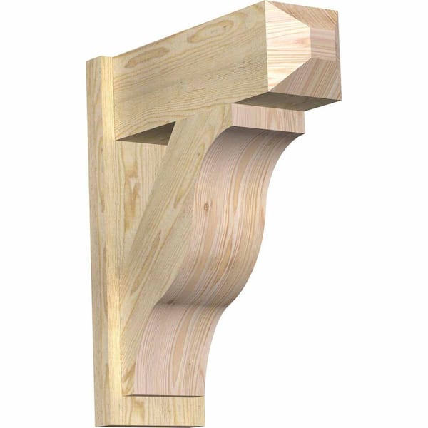 Ekena Millwork 8 in. x 26 in. x 22 in. Fuston Craftsman Rough Sawn Douglas Fir Outlooker