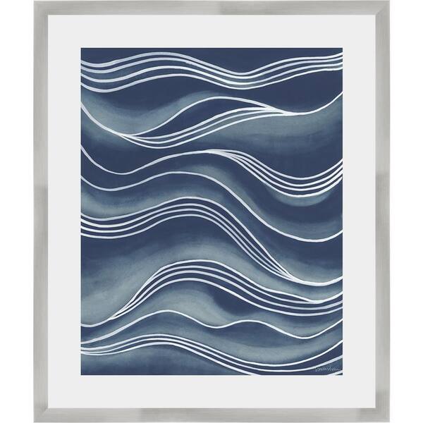 Unbranded 26 in. x 22 in. 'WIND & WAVES I' by Vanna Lam Framed Wall Art