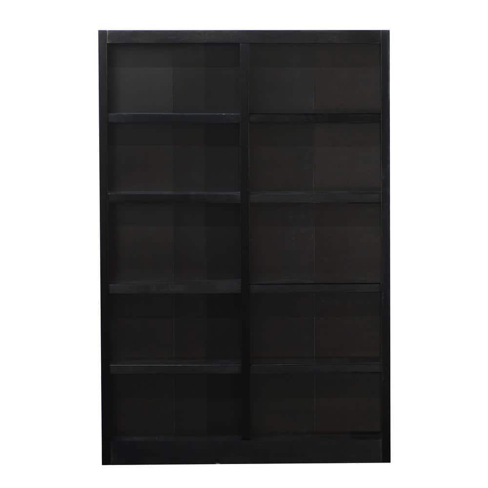 Concepts In Wood 72 in. Espresso Wood 10-shelf Standard Bookcase with ...