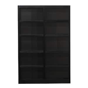 72 in. Espresso Wood 10-shelf Standard Bookcase with Adjustable Shelves