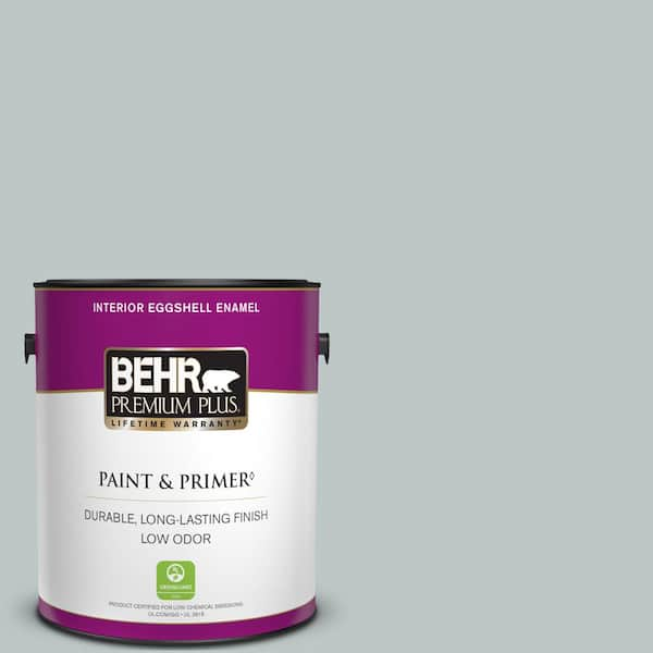 BEHR PREMIUM PLUS 1 gal. #PPU12-10 Misty Morn Eggshell Enamel Low Odor Interior Paint & Primer