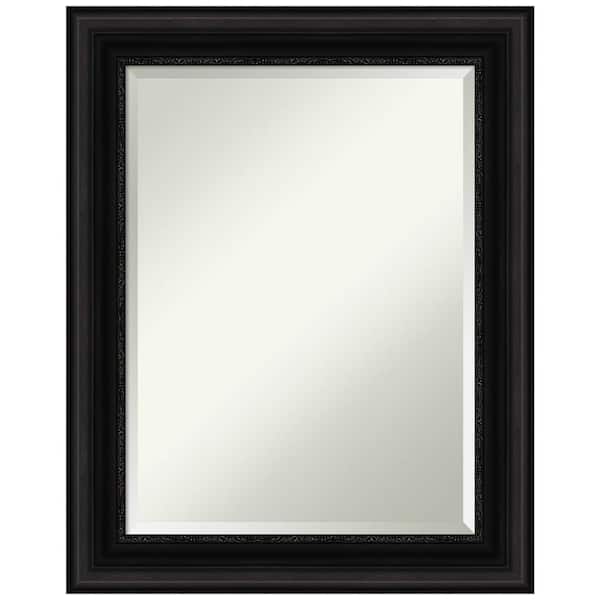 Amanti Art Medium Rectangle Parlor Black Beveled Glass Classic Mirror (29.5 in. H x 23.5 in. W)