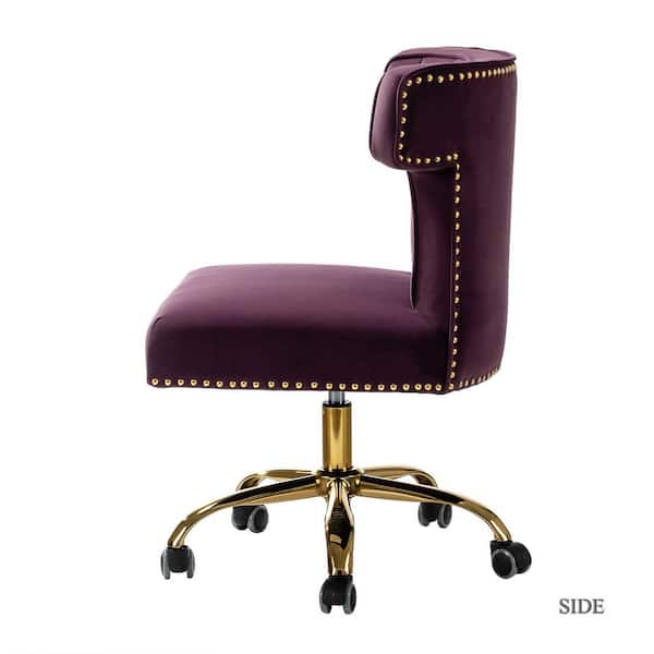 Jayden Creation Alla Purple Swivel Task, Purple Swivel Desk Chair