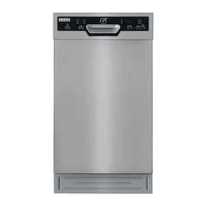 18 in. Stainless Steel Front Control Dishwasher 120-Volt with Stainless Steel Tub
