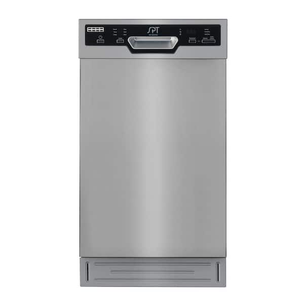 SPT 18 in. Stainless Steel Front Control Dishwasher 120-Volt with Stainless Steel Tub
