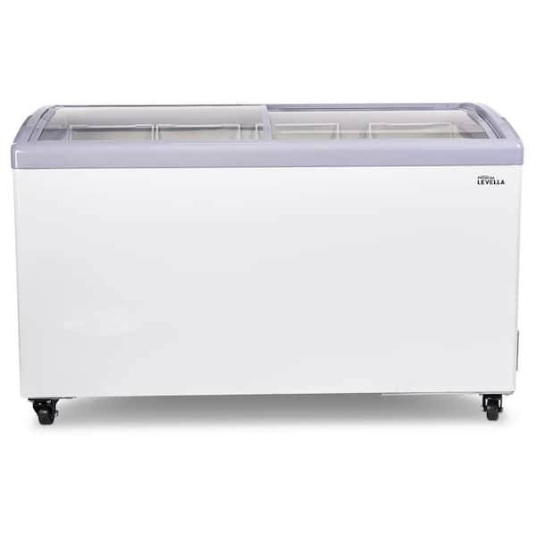 PREMIUM 7.4 cu. ft Residential/Commercial Curved Glass Top Chest Freezer in White