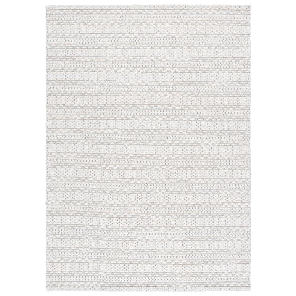 SAFAVIEH Marbella 9 ft. x 12 ft. Ivory High-Low Striped Area Rug