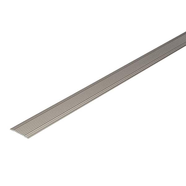 M-D Building Products Cinch 1.25 in. x 36 in. Satin Nickel Fluted Seam Cover Transition Strip