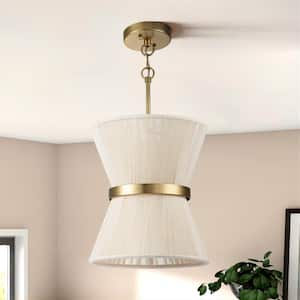 Elizabeth 2-Light White Hand-Wrapped Rope Cone Pendant Light