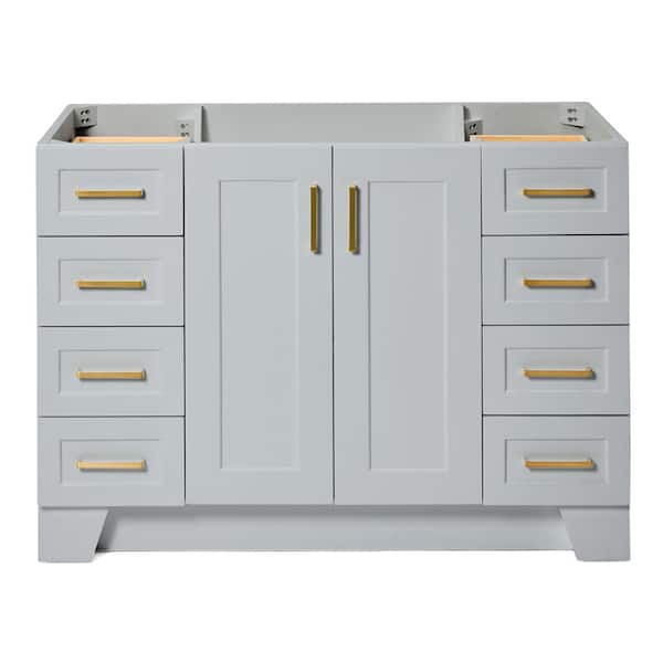 ARIEL Taylor 48 in. W x 21.5 in. D x 34.5 in. H Freestanding Bath Vanity Cabinet Only in Grey