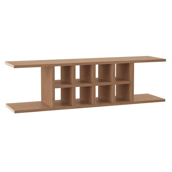 Sinclair 48 in. W x 11.25 in. D x 13.5 in. H in Saddle Oak Assembled Flex Kitchen Shelving Kit