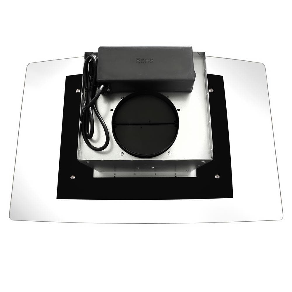 Cosmo 36" Stainless Steel Convertible Island Range Hood with LED Lighting