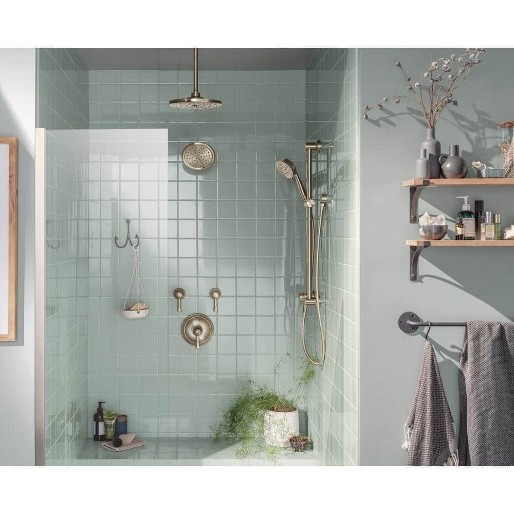 Polished Nickel Adjustable Handheld Showerhead with Slide Bar