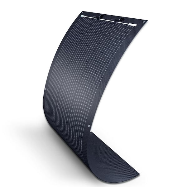 100-Watt 12-Volt Lightweight Monocrystalline Ultra Flexible Solar Panel Black Division Bendable Off-Grid Charger