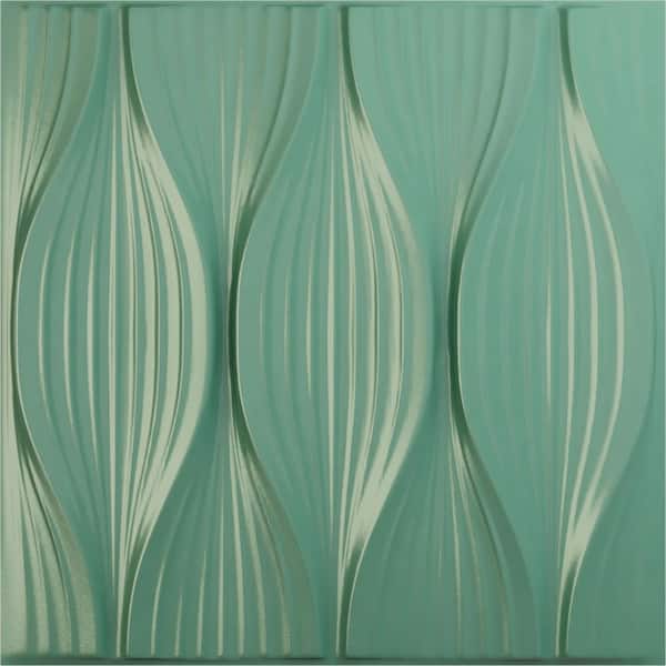 Ekena Millwork 19 5/8 in. x 19 5/8 in. Willow EnduraWall Decorative 3D Wall Panel, Sea Mist (Covers 2.67 Sq. Ft.)