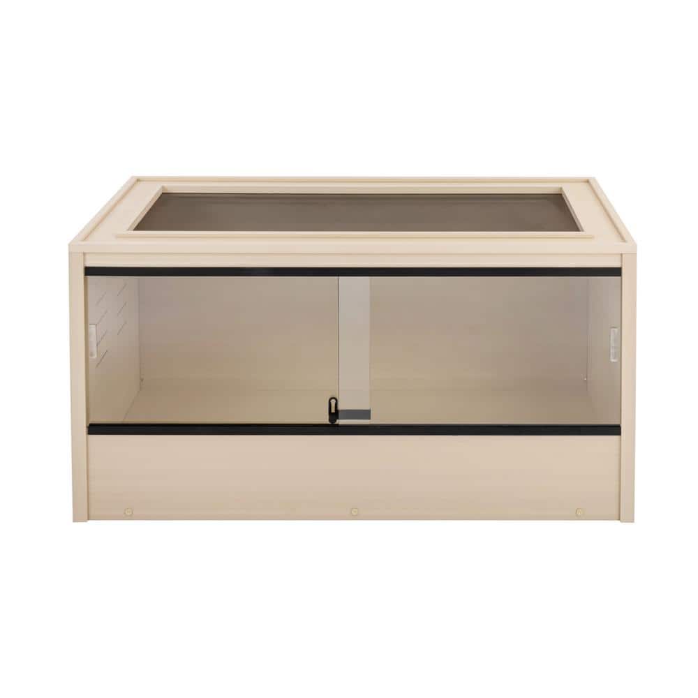 ECOFLEX 36" White Reptile Terrarium with Glass Doors
