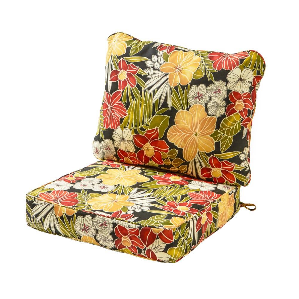 Kensington Garden 2pc 20x20 Solid Outdoor Chair Cushions Kiwi