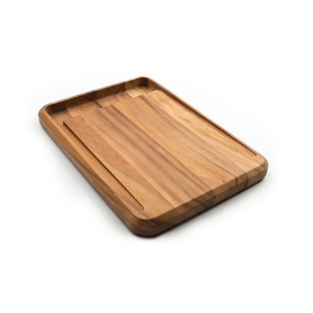 Acacia Wood Rectangular Bread Board with Juice Groove