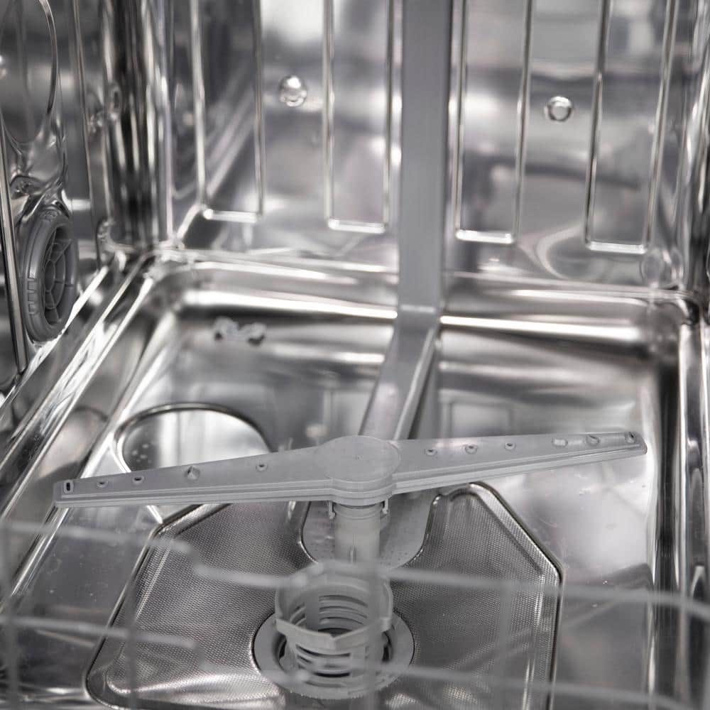 Avanti 18-Inch Silver Stainless Steel Built-In Dishwasher