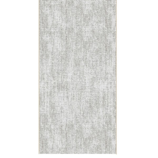 Ascend Non-Slip Rubberback Solid Beige 3 ft. x 9 ft. Indoor Custom Cut Runner Rug