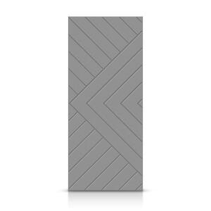 36 in. x 80 in. Hollow Core Light Gray Painted Composite MDF Interior Door Slab