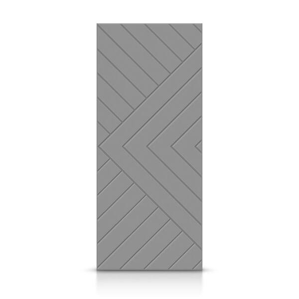 CALHOME 40 in. x 80 in. Hollow Core Light Gray Stained Composite MDF Interior Door Slab