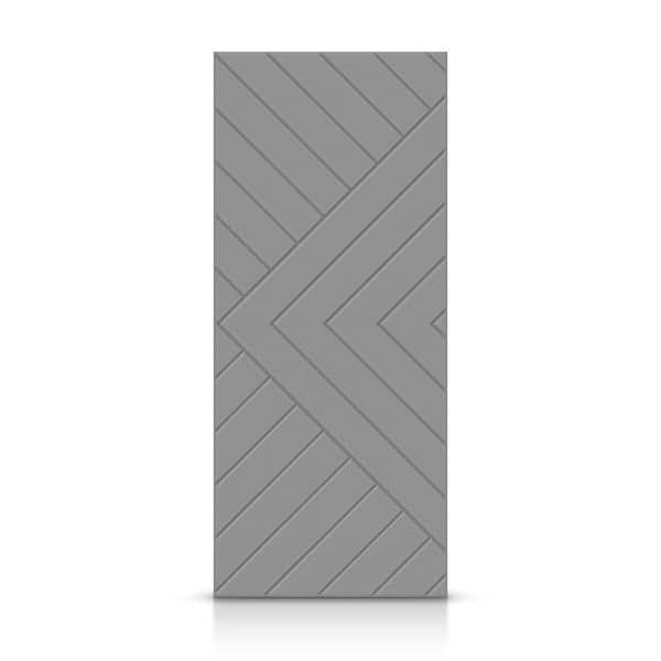 CALHOME 24 in. x 84 in. Hollow Core Light Gray Painted Composite MDF Interior Door Slab