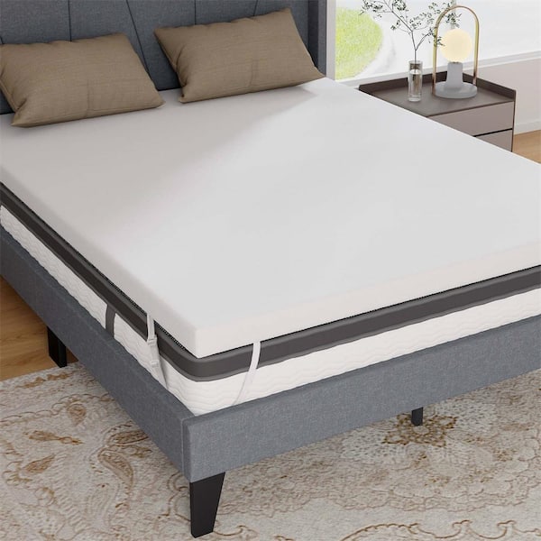 3 in. Queen Gel-Infused Memory Foam Mattress Topper with Removable and Washable Cover
