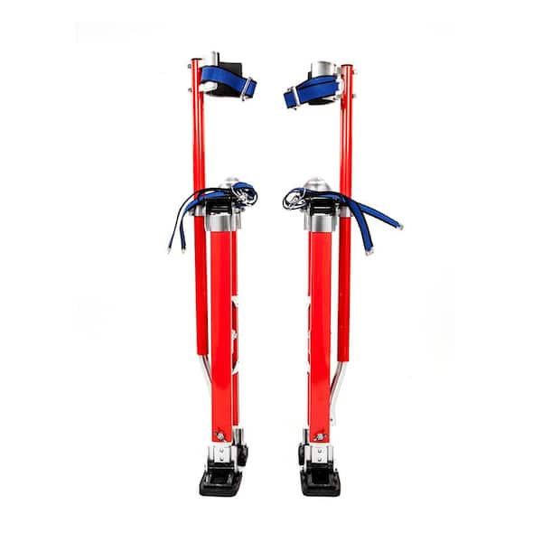 Winado 24 in. to 40 in. Red Aluminum Adjustable Height Drywall Stilts