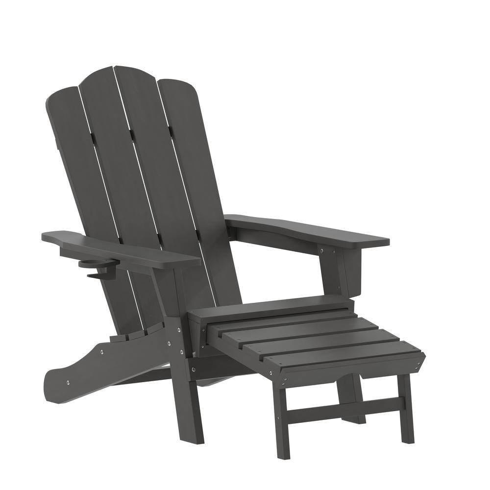 Gray Outdoor Lounge Faux Wood Resin Adirondack Chair price history on PriceWatchPro