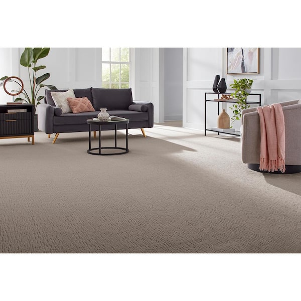 Allison Cove Gravel Road Gray 39 oz. Triexta Pattern Installed Carpet