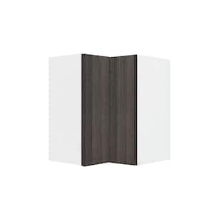 Valencia Assembled 24 in. W x 12 in. D x 36 in. H in Chateau Brown Plywood Assembled Lazy Susan Wall Kitchen Cabinet