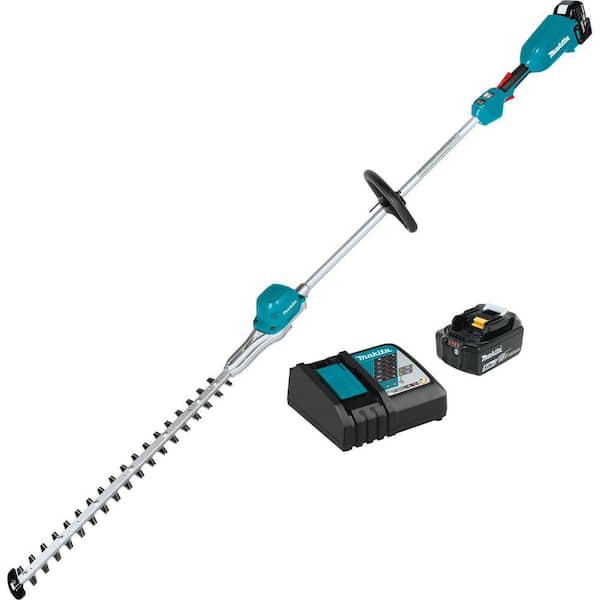 Makita LXT 18V Brushless 24 in. Pole Hedge Trimmer Kit (5.0 Ah) with bonus  LXT 18V Lithium-Ion High Capacity Battery Pack 5.0Ah XNU02T-BL1850B - The  Home Depot
