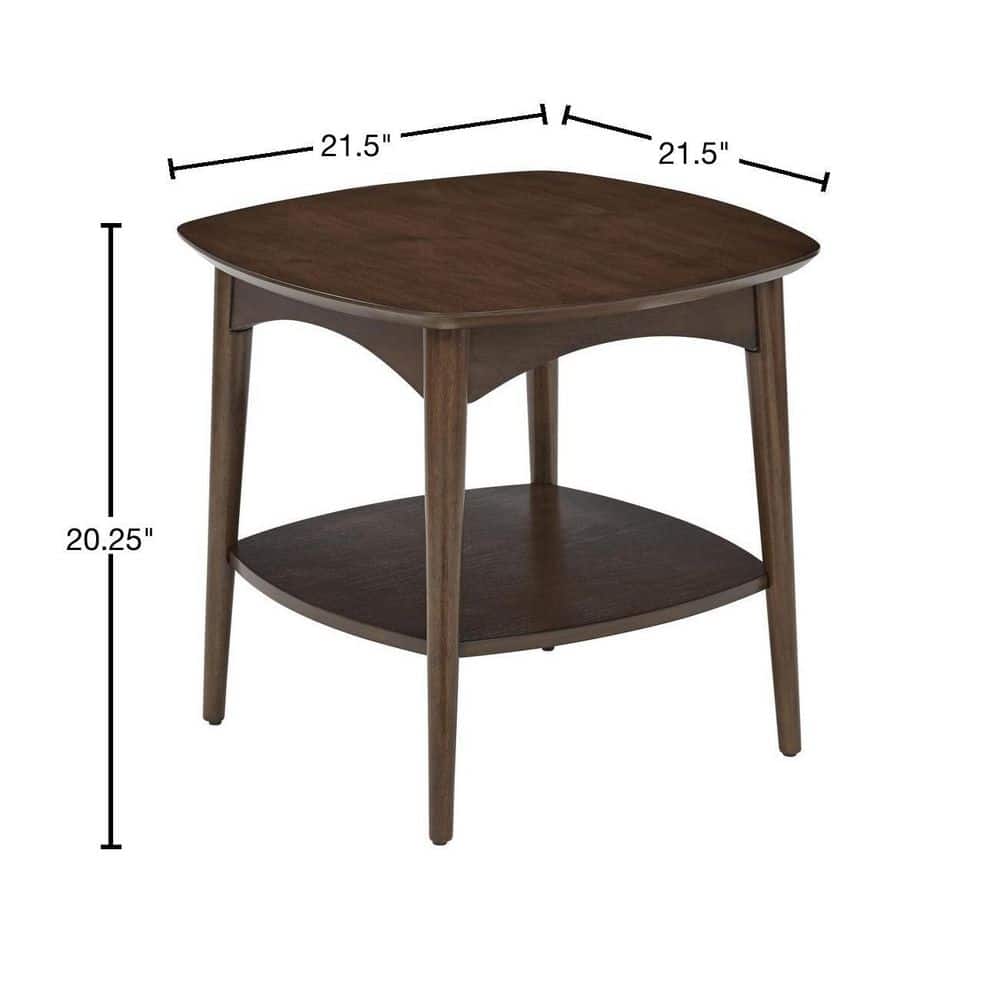 Copenhagen Mid-Century Modern Walnut Wood Accent Table