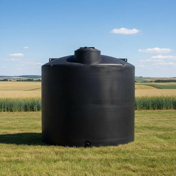 VPC 2500 Gal. Black Polyethylene Vertical Water Storage Tank 85